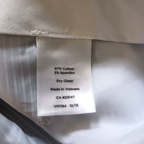 Talbots Cropped Seersucker Pants 6 Petite Light Blue Stripe Stretch Summer - Picture 8 of 8